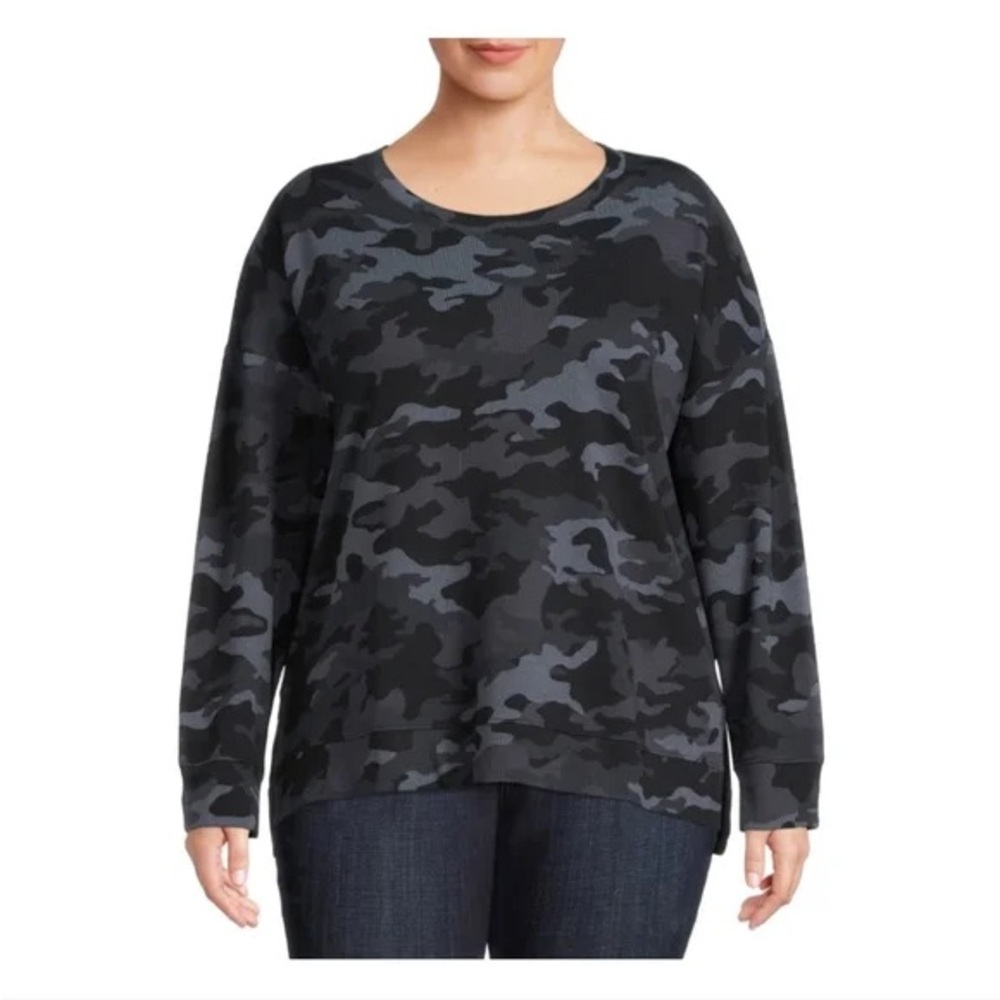 Terra & Sky Camo Sweatshirt 3X EUC